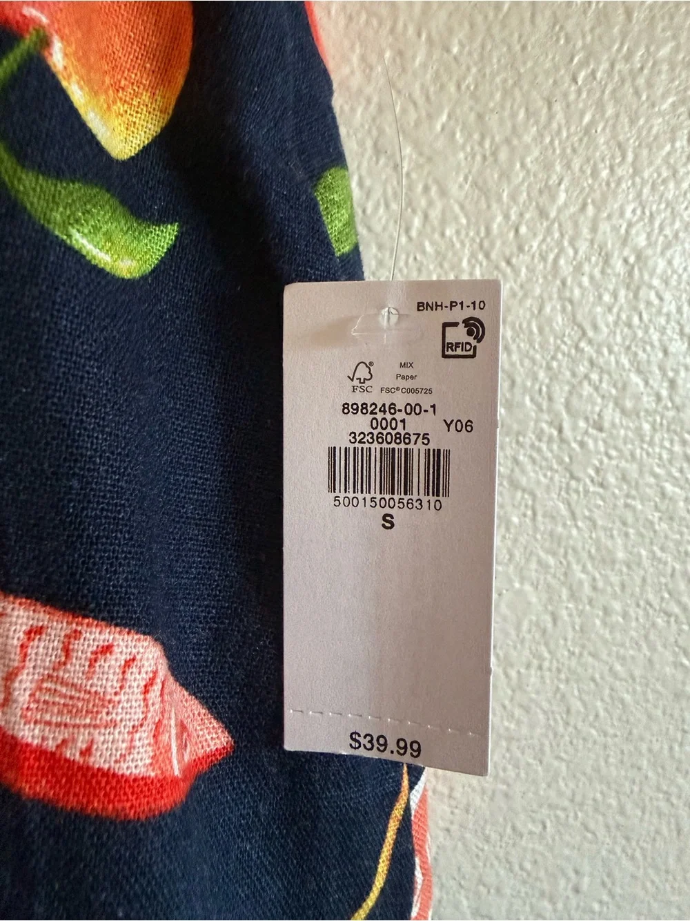 Old Navy Navy Mini Skirt with Bright Fruit & Floral Motif